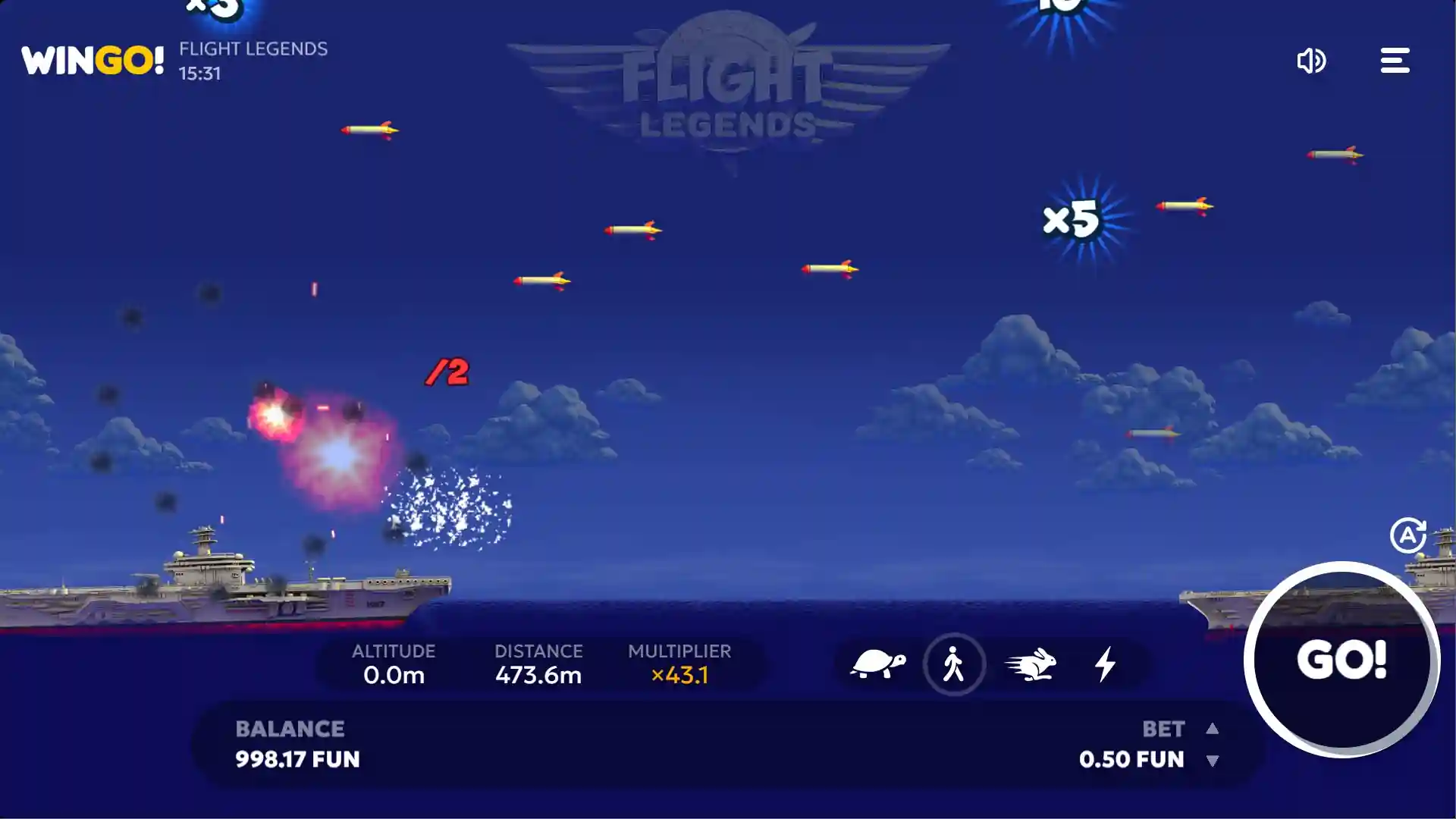 Flight Legend Game over